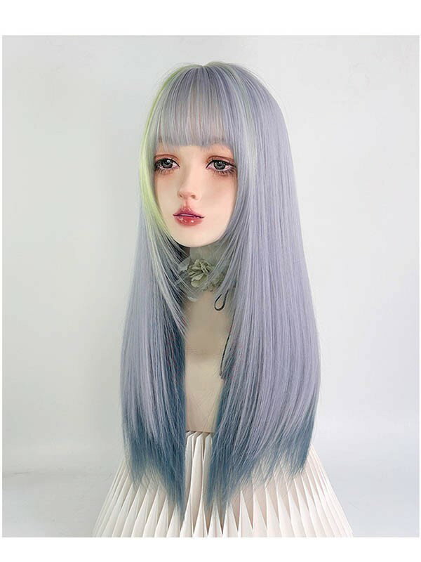 ウィッグ フルウィッグ ロングストレート 女性 レディース ゆめかわ ロリータ ハロウィン ふんわり 前髪あり かつら コスプレ 可愛い 耐熱ウィッグ コスチューム 仮装 大人用 グラデーション 文化祭 イベント 学園祭 女装 発表会 学芸会 舞台 演劇 変装 小道具 dp182x1x1c6
