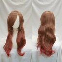 ウィッグ ロング ウェーブ カール ブラウン ピンク グラデーション フルウィッグ かつら 長髪 ロリータ 前髪あり 自然 可愛い コスプレ 耐熱ウィッグ レディース 大人 おしゃれ 普段使い 日常使い イベント 学園祭 演劇 舞台 学芸会 文化祭 ハロウィン dp258x1x1x0