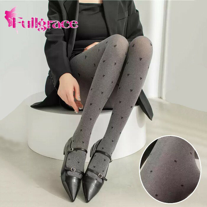 タイツ レディース ハート柄 かわいい 履き心地抜群 レイヤード 伸縮性 無地 ストレッチ性 通気性 ウエストゴム フィット感 美尻 美脚 シンプル オールシーズン de195zbzbn1