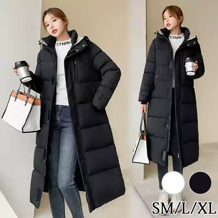 ロングコート レディース 冬 中綿 コート アウター ベンチコート フード付き カジュアル シンプル ロング丈 中綿入り 厚手 あったか 防寒 秋冬 dg070zbzbx0