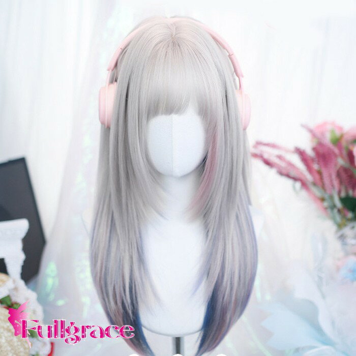 フルウィッグ かつら 女性 前髪あり 原宿 可愛い キュート ウイッグ wig コスプレ 耐熱ウィッグ 小顔効果抜群 コスチューム ロリータ 文化祭 学園祭 イベント ハロウィン レトロ風 変装 仮装 女装 na021zbzbn1