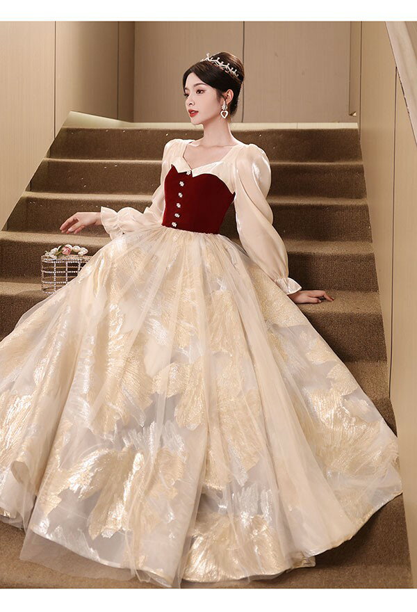 ドレス 大人 ピアノ 発表会 演奏会用ドレス ロングドレス 演奏会 イブニングドレス 結婚式 母親 ピアノ発表会 中学生 パーティードレス 発表会ドレス 高校生 コンクール ロング ぽっちゃり 大きいサイズ 袖付き ステージ 二次会 女子会 大人可愛い かわいい bg160zezejc