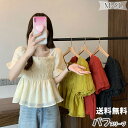 パフスリーブ tシャツ レディース 半袖トップス ぽっちゃり カジュアル おしゃれ ゆったり 大きいサイズ 夏 春 送料無料 M L LL 3L 4L 5L bi085zezec6