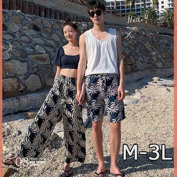 水着 ペアルック レディース メンズ セットアップ 水陸両用 セパレート 紫外線カット 日焼け対策 短パン ショーパン カップル 水着 海 ビーチ ml066zezeg5