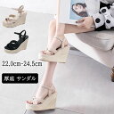 厚底 サンダル ストラップ 厚底サンダル ヒール11cm 2colors ベージュ ブラック ファッション アンクルストラップ ウエッジソール サンダル 普段履き サマー カジュアル 可愛い かわいい 夏 シューズ 22.0/22.5/23.0/23.5/24.0/24.5 ml080zezeg5