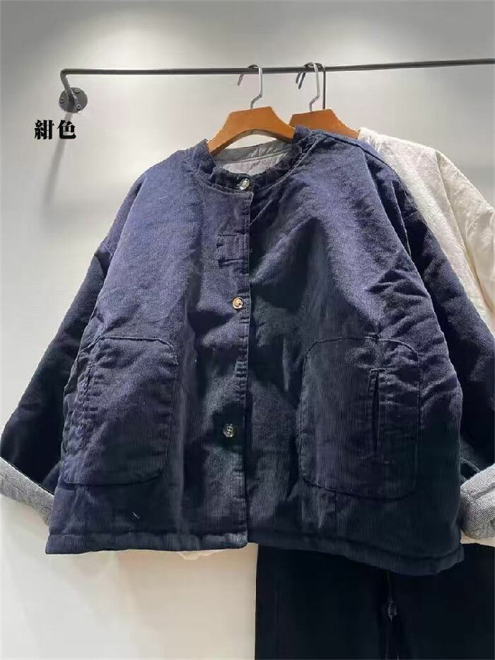 楽天市場】コーデュロイ ジャケット（カラーネイビー）（レディース