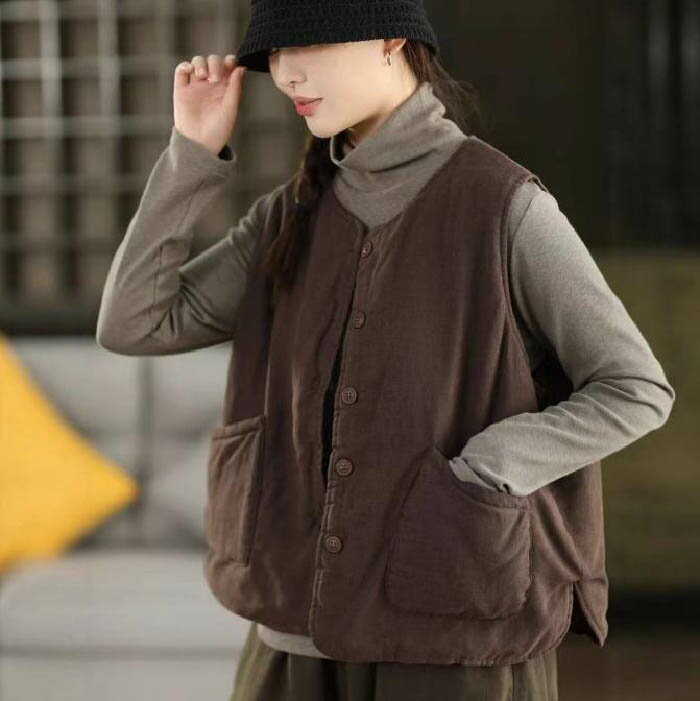 中綿 ベスト レディース ベスト 秋 冬 ショート丈 綿麻 ノースリーブ ベスト中綿 リネン コットン インナーベスト 厚手 あったか ノースリーブ アウター コート ノーカラー おしゃれ 可愛い 羽織 トレンド きれいめ カジュアル 体型カバー レイヤード 暖かい あったか