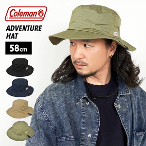 ハット レディース Coleman 春 夏 おしゃれ ブランド 帽子 メンズ サファリハット レディース バケットハット ツバ広 コットン コールマン キャップ 日よけ 大人 58cm 熱中症対策 日差し対策 暑さ対策 夏小物 女優帽 レジャー アウトドア キャンプ カジュアル 187-008A