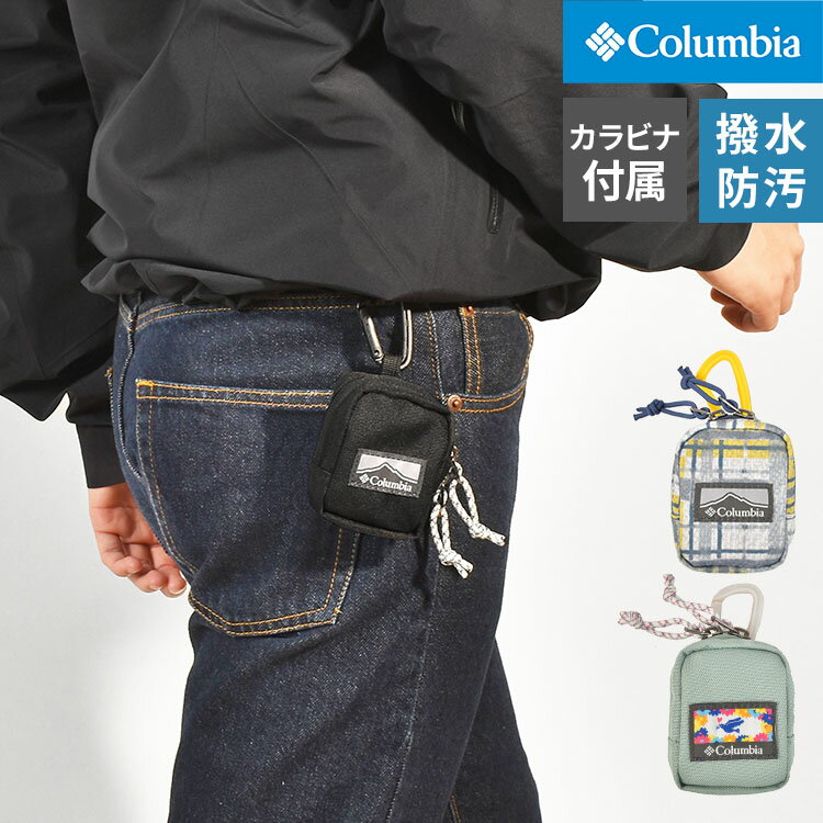 楽天FULL-OUTイヤホンケース Columbia コロンビア 有線 ブランド かわいい イヤホン ポーチ キーホルダー 小物入れ コインケース 総柄 チェック コンパクト 小さめ カラビナ 撥水 アウトドア 旅行 通勤 通学 登山 マルチケース 黒 ギフト プレゼント 河野ルル PU2409 プライスストリーム