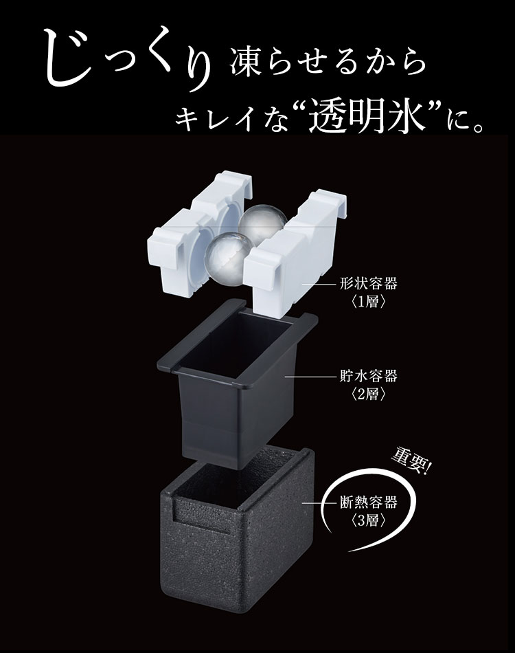 丸い氷 製氷機 まる型 ハイボール氷 透明氷 お酒 晩酌用 宅飲み タンブラー ロック...