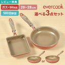 【特典あり】フライパン セット エバークック evercook 選べる 3点セット IH対応 ドウシシャ DOSHISHA 500日保証 ガス対応 ミスティピン...