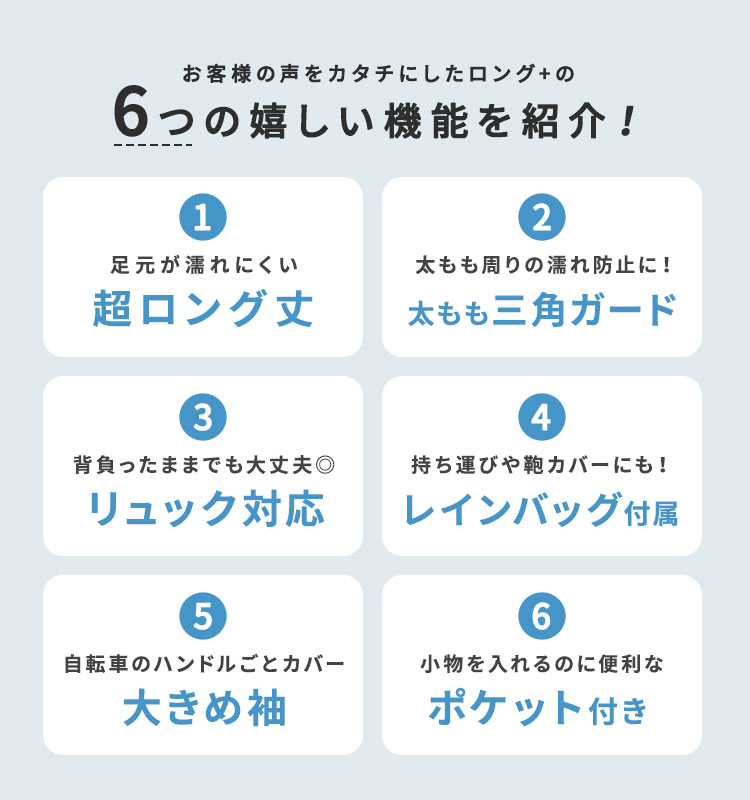 レインコート 自転車 通学 レディース ロング...の紹介画像3