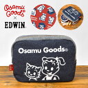 ポーチ 小物入れ オサムグッズ エドウィン EDWIN コラボグッズ かわいい デニム osamu goods コスメポーチ メイクポーチ トラベルポーチ 可愛い マチ付き キャラクター グッズ ネイビー 化粧ポーチ 大容量 子ども 大人 ポーチ レディース 高校生 中学生 プレゼント ギフト