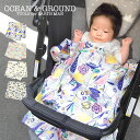 ベビー ブランケット 春 夏 オーシャンアンドグラウンド OCEAN＆GROUND 正方形 120cm 大きめ ガーゼ ブランケット 男の子 女の子 綿 コットン ダブルガーゼ 赤ちゃん 日よけ 膝掛け 寝冷え対策 軽量 軽い ブランド オシャレ かわいい くるま 動物 花柄 カラフル 総柄 派手