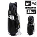 NEWERA ゴルフ トラベルカバー ニューエラ 14518201 飛行機 キャディーバッグカバー ゴルフバッグカバー 宅急便 宅配便 発送 郵送 旅行 遠征 輸送 大容量 おしゃれ かっこいい 人気 ブランド 48インチ対応 9型対応 クリアポケット付き ジッパー式 ゴルフ用品 保護用カバー