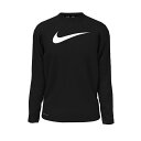 ラッシュガード NIKE ナイキ キッズ 男の子 長袖 子供 フードなし かぶり 子ども 130 140 150 160cm ブラック ソリッドロングスリーブハ...