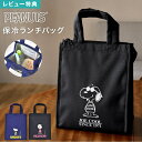ランチトート バッグ スヌーピー SNOOPY 保冷 お弁当 小さめ ランチバッグ 保冷バッグ スクエア マチ 広い 自立 縦長 ファスナー付き コンパクト 大...