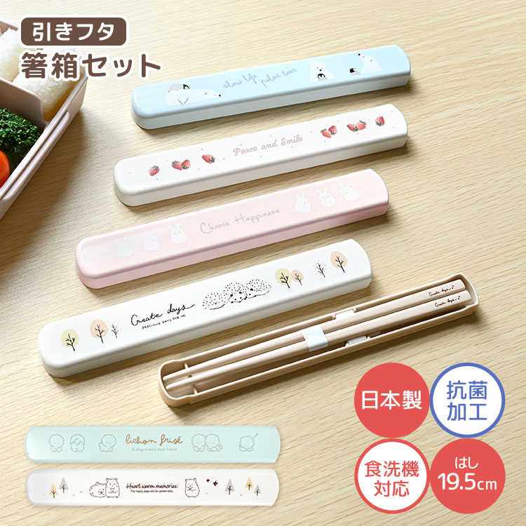 \本日全品ポイント5倍/箸箱 セット 子供 小学生 食洗機対応 大人 女子 はし箱 抗菌加工 弁当 はし 19.5cm 日本製 箸ケース スライド OSK オー...