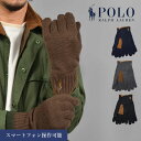 ラルフローレン　手袋（メンズ） 手袋 POLO RALPH LAUREN ポロ ラルフローレン 手袋 メンズ レディース おしゃれ ポニー 刺繍 スマホ対応 スマートフォン対応 本革 グローブ ウール100% 毛 羊革 緑 紺 黒 ホワイトデー プレゼント ギフト ブランド シンプル 自転車 防寒 通勤 通学 無地 ワンポイント