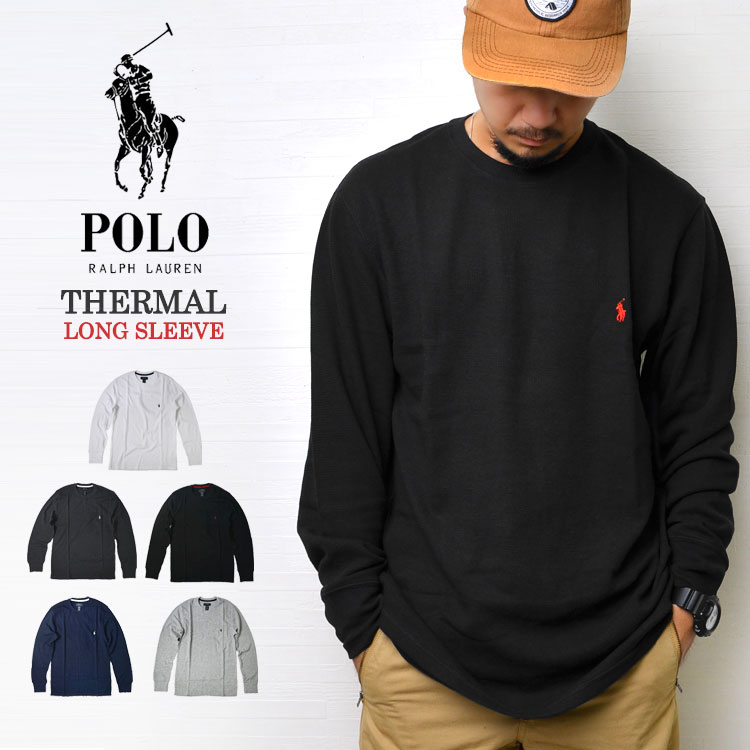 Tシャツ 長袖 ralph lauren ラルフローレン ロンT ロングスリーブ サーマル ワッフル ブランド メンズ レディース ブラック ネイビー グレー ホワイト チャコール 大人 紳士 おしゃれ 人気 US シンプル ロゴ ペア プレゼント ワンポイント おすすめ かっこいい 送料無料