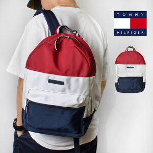 リュック TOMMY HILFIGER トミー ヒルフィガー メンズ ブランド バックパック レディース 小さめ カバン バッグ タウンユース トリコロール 赤×白×紺 ロゴ 通勤 通学 軽量 高校生 中学生 大学生 旅行 大人 おしゃれ かっこいい プレゼント 父の日 送料無料 人気