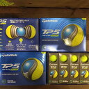 【新品未使用】テーラーメイド 2024 TP5 キャストウレタンカバー ゴルフボール イエロー 1ダース (12球入)4ダースセット 日本正規品 (大崎店)