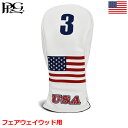 PRG ヘッドカバー PATRIOT WHITE WOOD COVERS フェアウェイウッド用 2023年モデル USA直輸入品