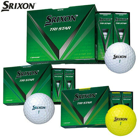スリクソン SRIXON TRI-STAR ボール アイオノマーカバー 3ピース 1ダース 全12球 SRIXON トライスター ゴルフ ボール 日本正規品