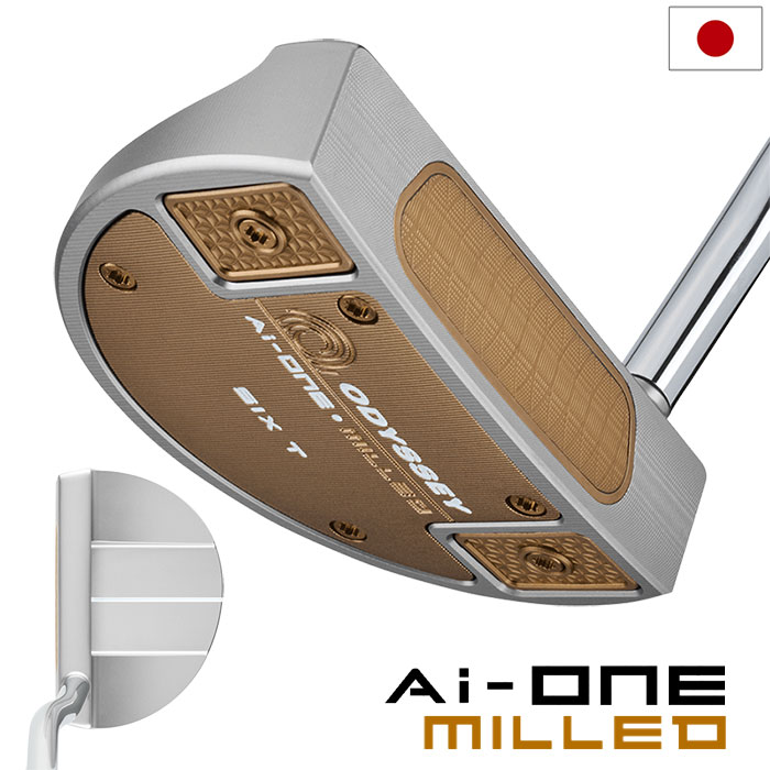 オデッセイ AI-ONE MILLED SILVER SIX T DB パター メンズ 右用 STROKE LAB 90 スチール 34インチ 2025年モデル ODYSSEY 日本正規品 日本モデル ゴルフクラブ