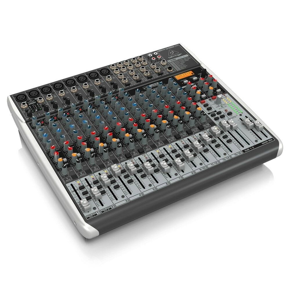 Hibino.com ストア(ヒビノ公式)のBEHRINGER QX2222USB XENYX アナログミキサー | USBオーディオインターフェース機能 3バンドEQ グラフィックイコライザー デジタルエフェクター リバーブ ディレイコンプレッサー 16チャンネル入力 小規模ライブ イベント 国内正規品 安心の3年保証｜アングル2