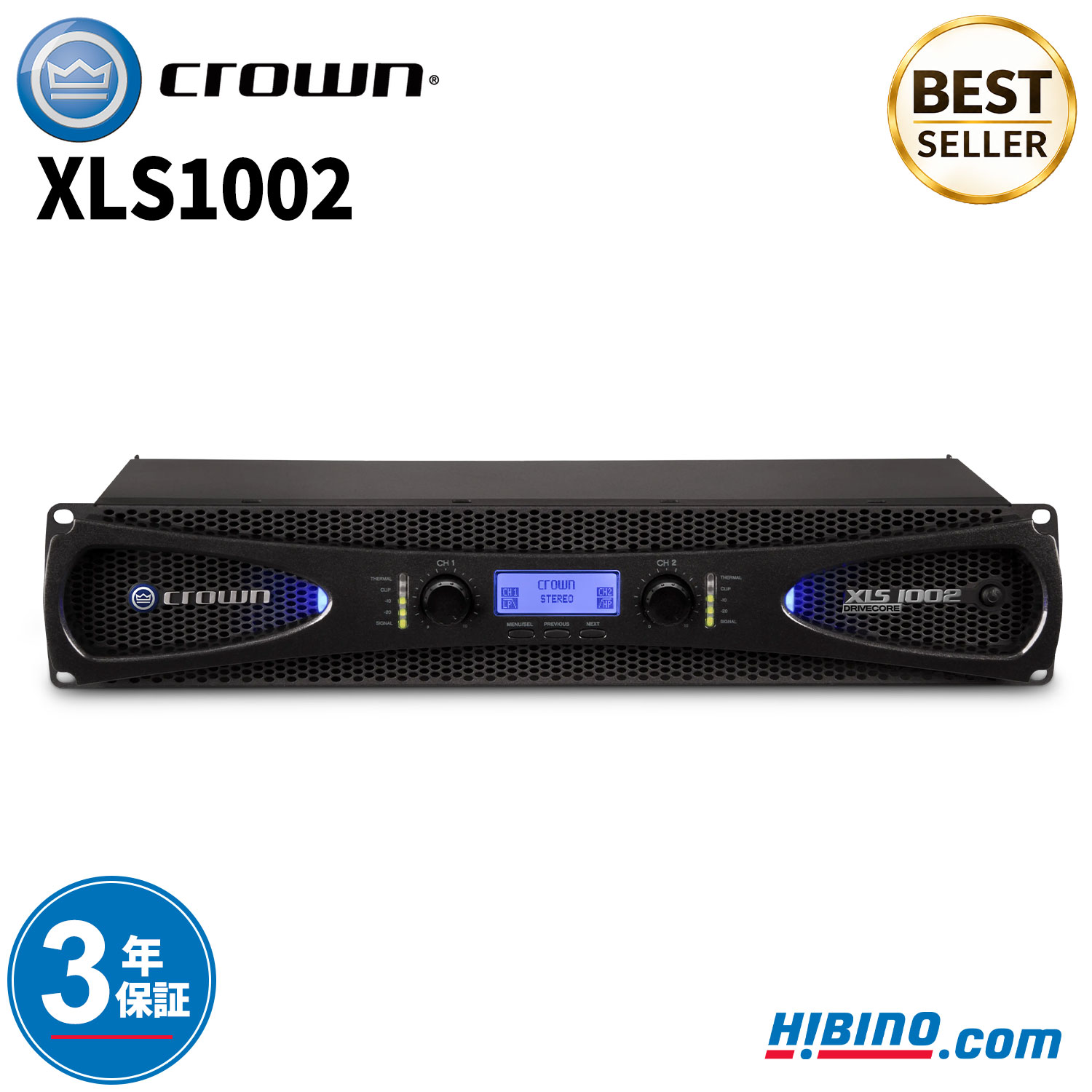 CROWN XLS1002 | パワーアンプ 350W×2（4Ω）