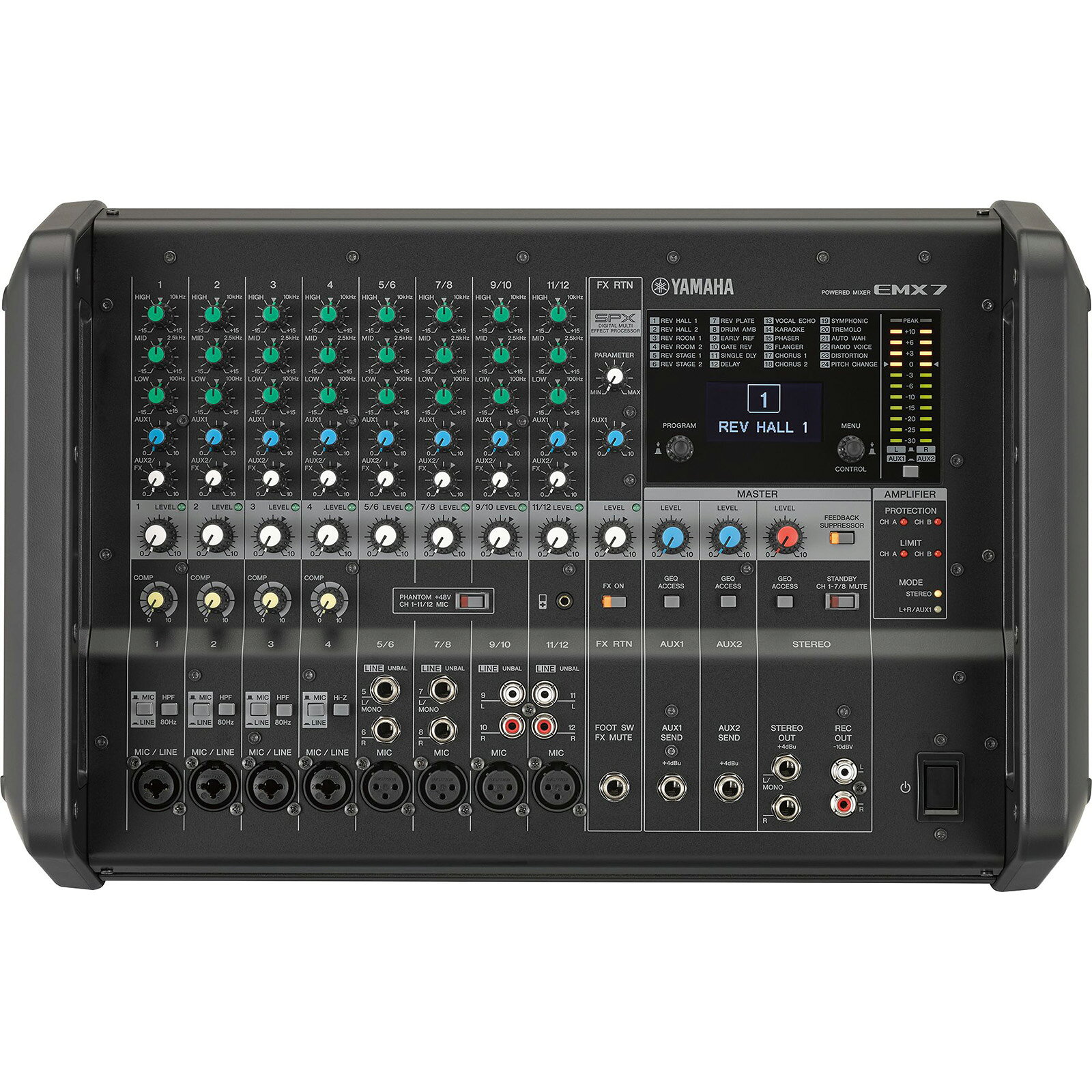 Hibino.com ストア(ヒビノ公式)のYAMAHA EMX7 パワードミキサー | アンプ内蔵ミキサー｜アングル2