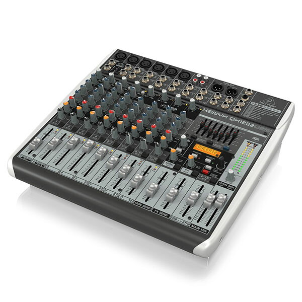 Hibino.com ストア(ヒビノ公式)のBEHRINGER QX1222USB XENYX アナログミキサー | USBオーディオインターフェース機能 3バンドEQ グラフィックイコライザー デジタルエフェクターリバーブ ディレイコンプレッサー 12チャンネル入力 小規模ライブ イベント 国内正規品｜アングル3