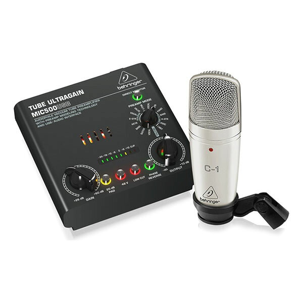 BEHRINGER VOICE STUDIO USBオーディオインターフェース /マイクプリアンプ コンデンサーマイク セット | DTM 自宅録音 宅録 レコーディング 真空管 チューブ プリアンプ オーディオインターフェース 国内正規品 安心の3年保証 fullten-10000287 Hibino.com ストア(ヒビノ公式) サンプル画像2