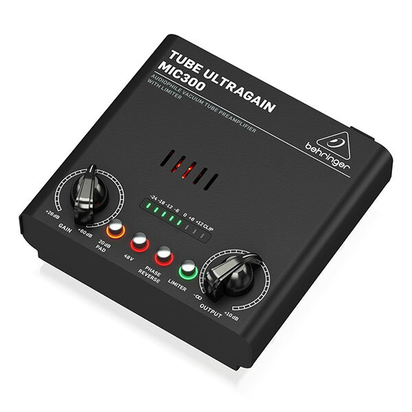 BEHRINGER MIC300 真空管マイクプリアンプ |チューブプリアンプ DTM 自宅録音 宅録 エレキギター エレアコ コンデンサーマイク接続 ブースター ダイレクトボックス ファンタム電源 LEDレベルメーター 国内正規品 安心の3年保証 fullten-10000329 Hibino.com ストア(ヒビノ公式) サンプル画像3