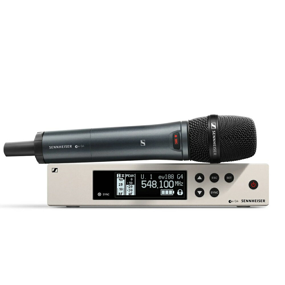 SENNHEISER EW 100 G4-835-S-JB ワイヤレスマイク セット| ゼンハイザーB帯 ワイヤレスマイクシステム 高音質 ハンドマイク EW100 E835 ボーカル バンド ライブ イベント セミナー スピーチ 司会 送信機 受信機 セット