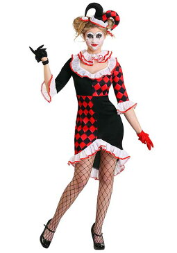 ピエロ コスチューム サーカス 調教師 衣装 コスプレ コスチューム 大人用 ピエロ 女性 レディース マジシャン こすぷれ イベント パーティ 大人 コスチューム 可愛いコスプレ かわいい 可愛い