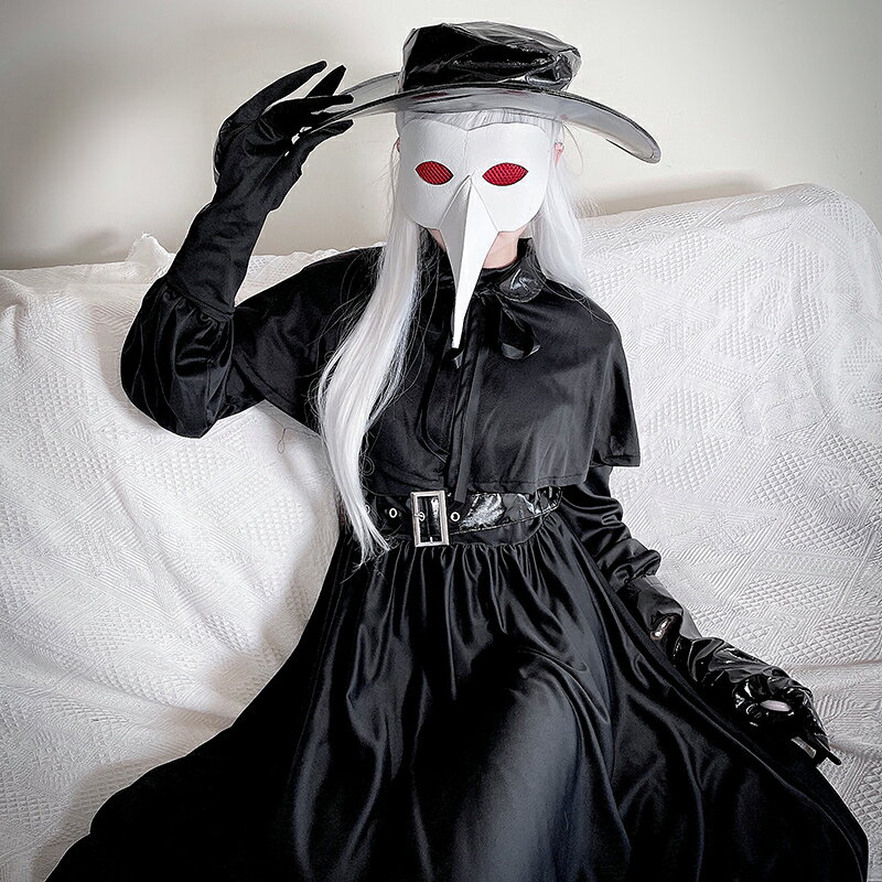 中世紀ドレス 仮面付き コスプレ レディース M-XL ハロウィン 魔女 死神 ペストマスク ゴシック ロングワンピース 仮装 コスチュームハロウィン 仮装 レディース コスプレ コスチューム イベント衣装 舞台衣装 演出衣装 学園祭 文化祭 パーティー 仮装衣装 fullyfully-10009611 fully fully サンプル画像2