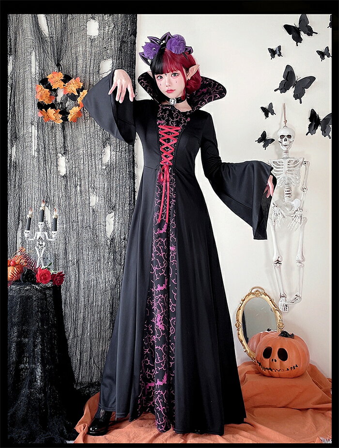 ハロウィン衣装 魔女 吸血鬼 コスチューム 仮...の紹介画像2