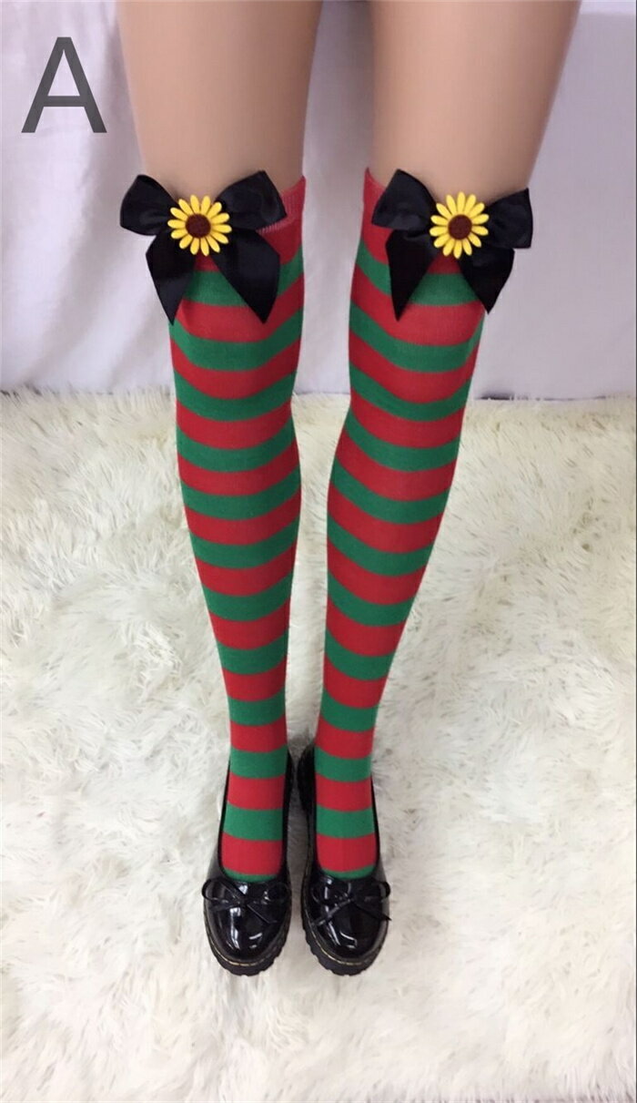 クリスマス サンタ サンタクロース コスプレ道具 靴下|ハイソックス ソックス くつ...