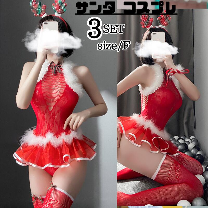 サンタ コスチューム セクシー サンタコス 穴あき 過激 コスプレ カチューシャ付き なりきり ランジェリー クリスマス かわいい サンタクロース コス 下着 衣装 仮装 レディース 大人 女性 余興 パーティー イベント 送料無料 翌日配達 あす楽 fxy698