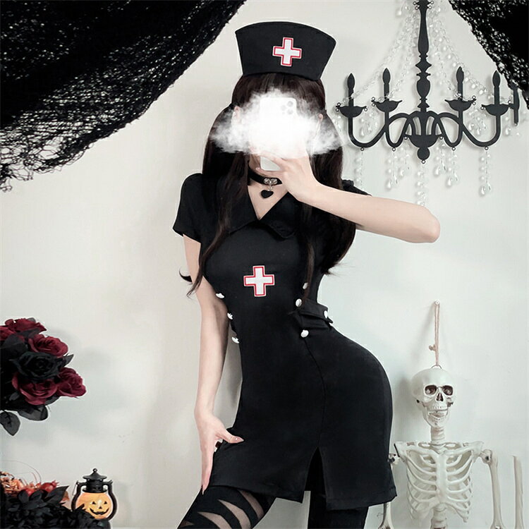 コスプレ ナース服 ナース 看護婦 女医 医者 ハロウィン コスチューム 仮装 なりきり ドクター ゾンビ 大人 コスプレ衣装 エロい 服 衣装 バレンタイン ブラック かわいい 大人用 可愛い ハロウィン衣装 セクシーナース 女性 ミニスカート イベント cosplay 舞台衣装 定番 fullyfully-10011010 fully fully サンプル画像2