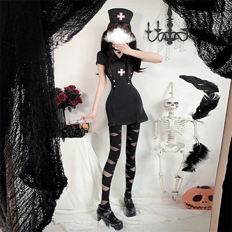 コスプレ ナース服 ナース 看護婦 女医 医者 ハロウィン コスチューム 仮装 なりきり ドクター ゾンビ 大人 コスプレ衣装 エロい 服 衣装 バレンタイン ブラック かわいい 大人用 可愛い ハロウィン衣装 セクシーナース 女性 ミニスカート イベント cosplay 舞台衣装 定番 fullyfully-10011010 fully fully サンプル画像3