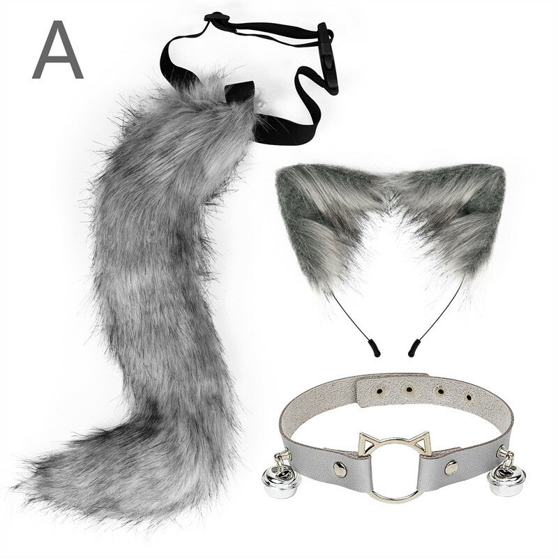 Rakuten - ハロウイン アクセサリー 道具 猫 狐 猫耳 カチューシャアクセサリー　道具　手のリング　猫爪　尻尾　カチューシャ　頭飾り fxy2271