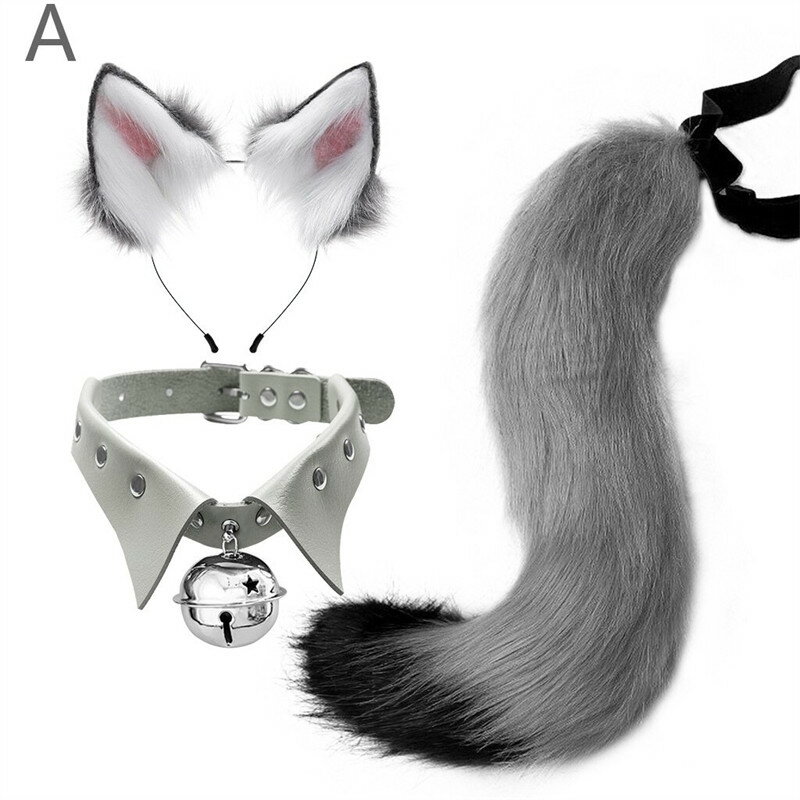 Rakuten - ハロウイン アクセサリー 道具 猫 狐 猫耳 カチューシャアクセサリー　道具　手のリング　猫爪　尻尾　カチューシャ　頭飾り　fxy2275