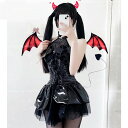 コスプレ 悪魔 セクシーコスプレ衣装 セクシー衣装 コス スカート コスイベント エロい 余興 イベント シースルー 黒 赤 オールインワン セクシー コスチュ...