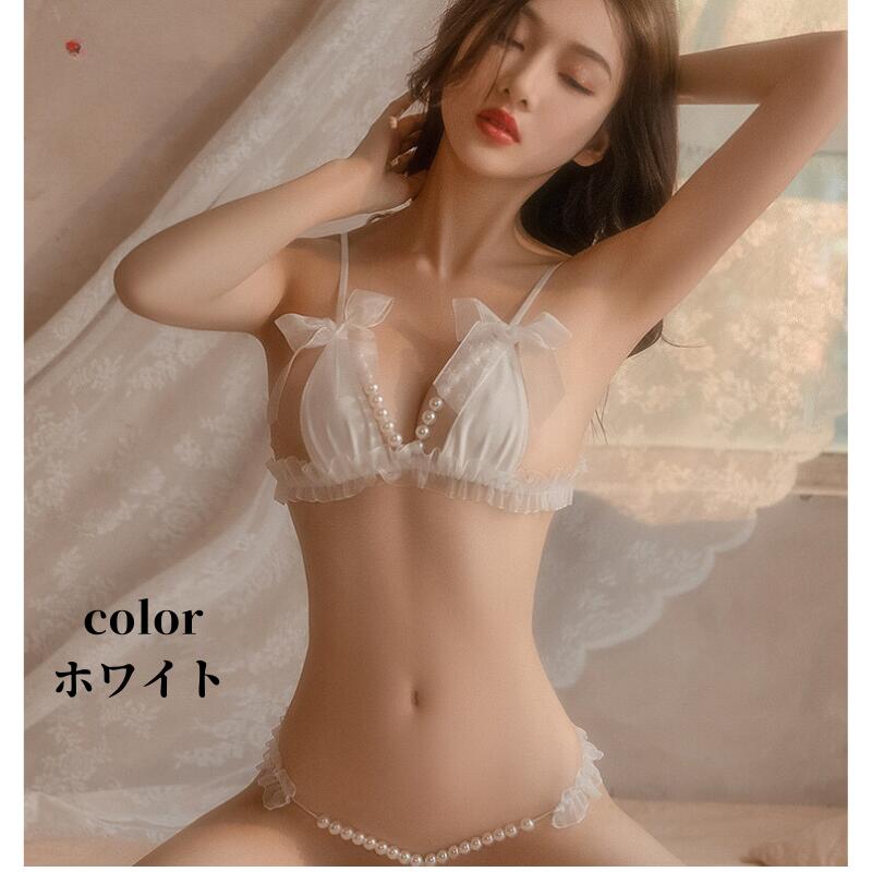 セクシー ランジェリー 超過激 セクシー ビキニセットアップブラック ホワイト ベ...