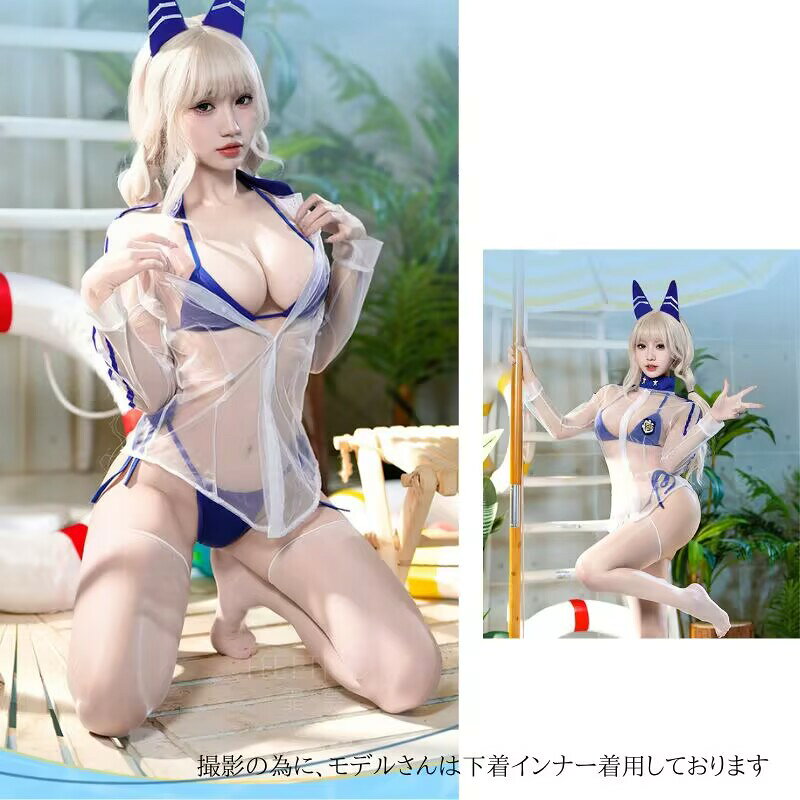 ランジェリー 下着 レース バニーガール 穴あき セクシー 透ける 過激 オールイン...