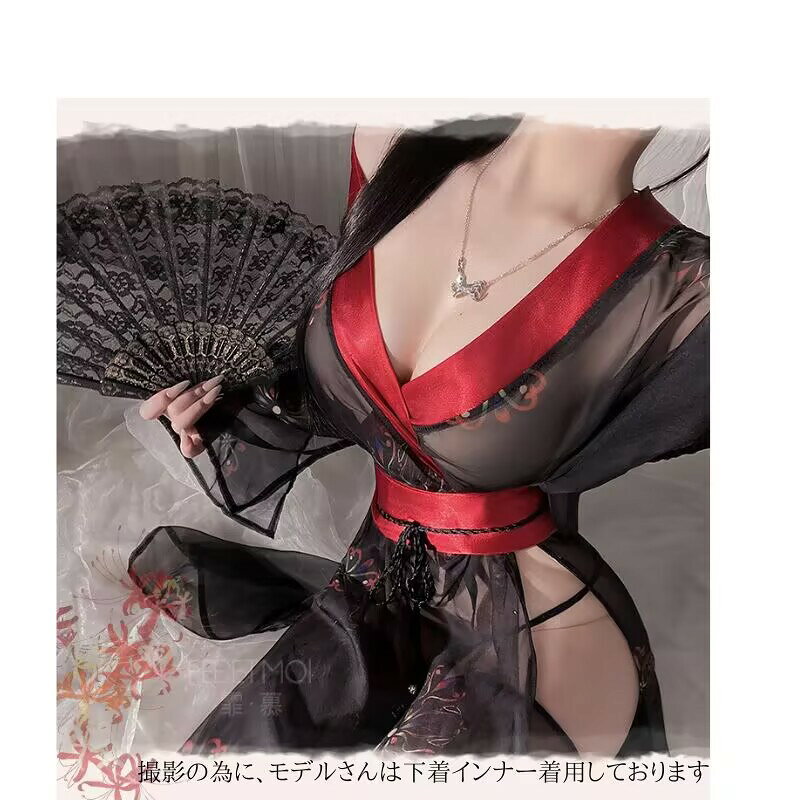 セクシー ランジェリー 超過激 セクシー 着物 ハロウィン コスプレ 花魁 衣装 和服 和装 浴衣 セクシー かわいい　ゆかた　コスチューム 巫女 着物ドレス ミニ 可愛い 仮装 アキバ キャラクター 送料無料 【1点までメール便配送】 FC0211 fullyfully-10012666 fully fully サンプル画像2