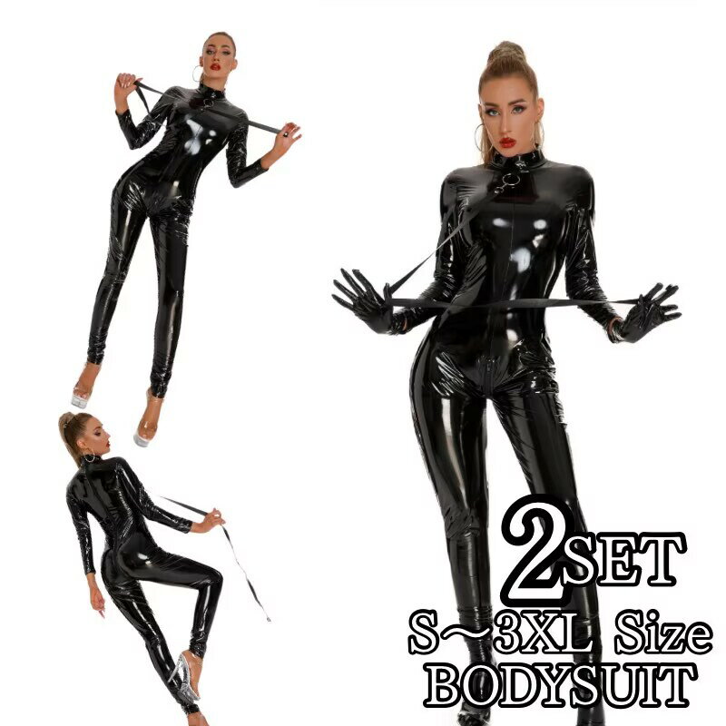 楽天市場】レザー キャットスーツ ジャンプスーツ smの通販